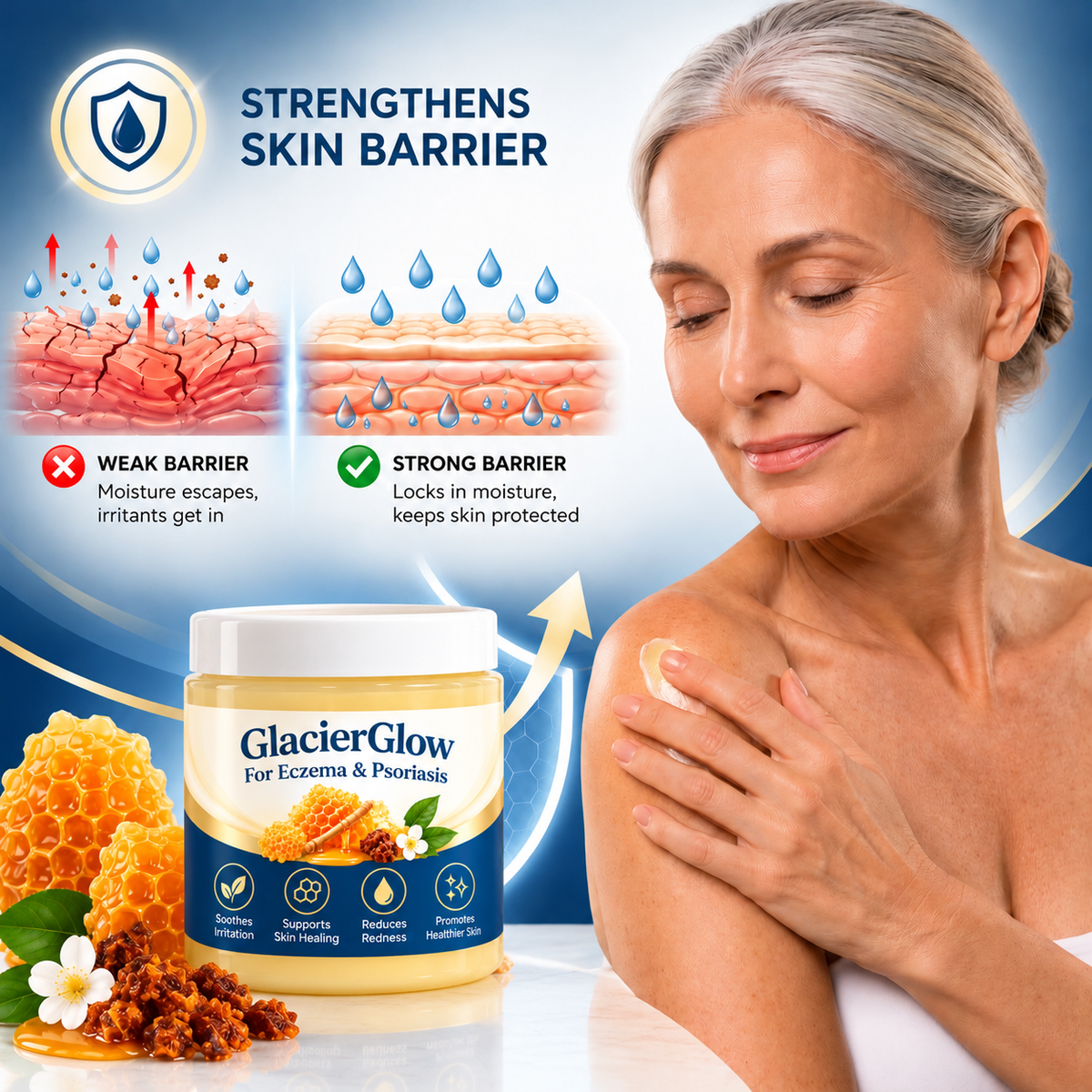 GlacierGlow - Steroid Free Balm for Eczema & Psoriasis