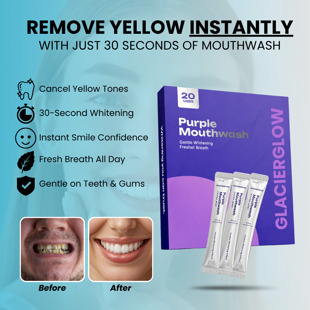 GlacierGlow - Instant Whitening Mouthwash