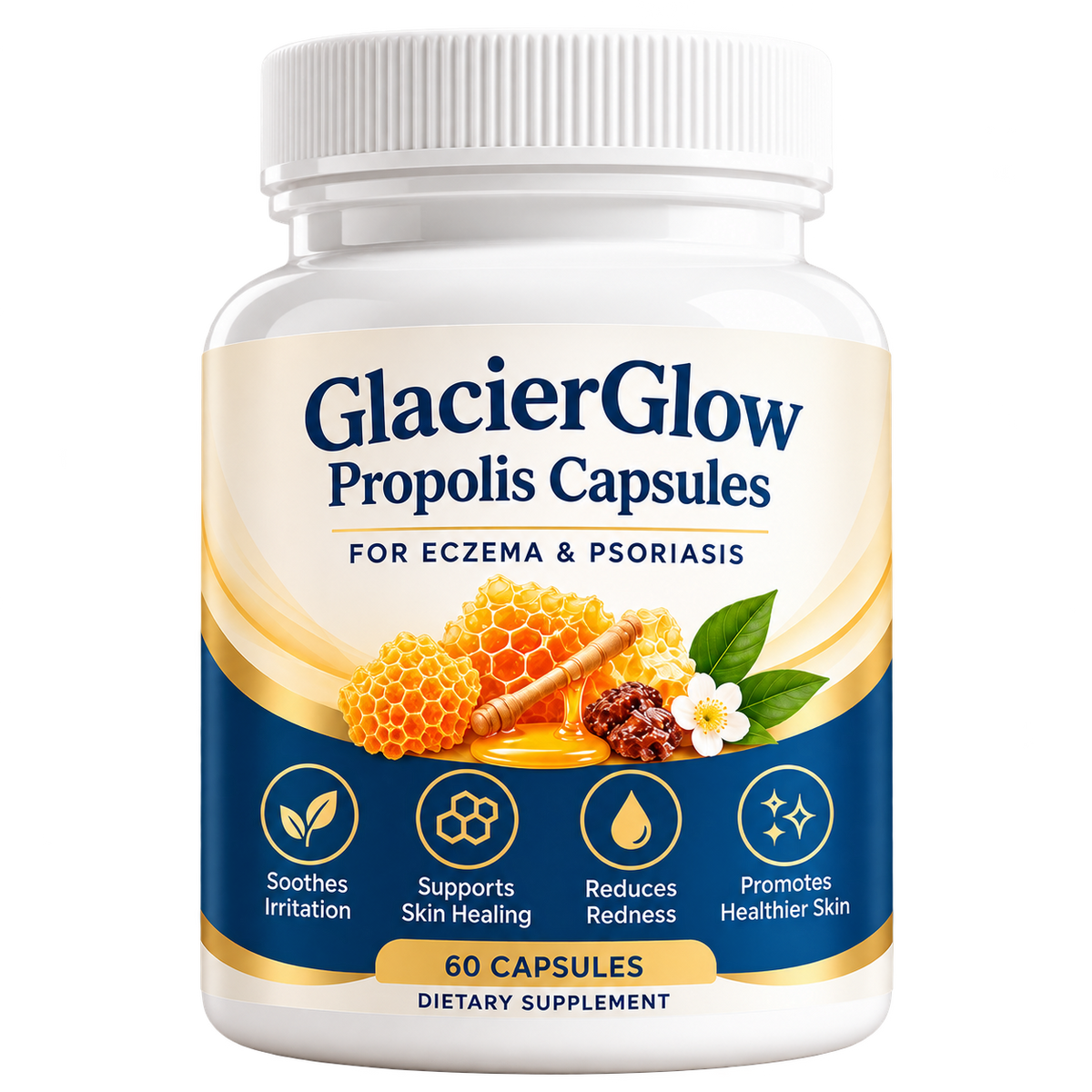 GlacierGlow - Propolis Capsules For Eczema & Psoriasis
