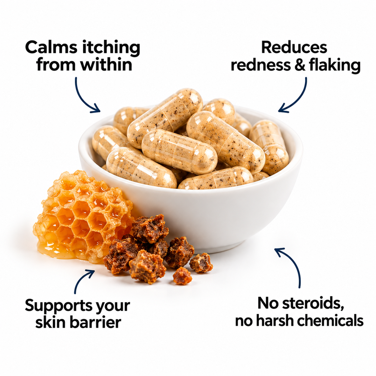 GlacierGlow - Propolis Capsules For Eczema & Psoriasis