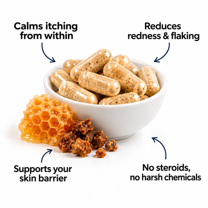 GlacierGlow - Propolis Capsules For Eczema & Psoriasis